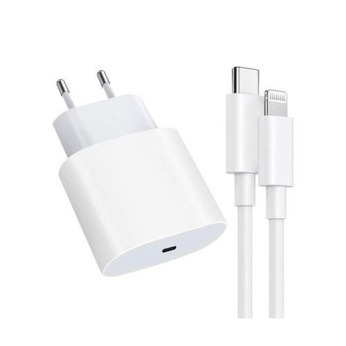 Kit Chargeur Rapide pour iPhone (Boîtier + Câble Type-C vers Lightning)